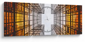 Obraz drapaczy chmur (z zegarem) (90x30 cm)
