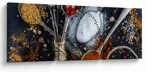 Obraz przypraw (z zegarem) (90x30 cm)