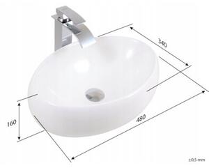 Umywalka nablatowa Estiva TABRIA White biała 48x34x16 cm 1 szt