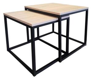 Stolik kawowy 2w1 CUBE dÄ b sonoma/czarny