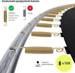 Trampolina ogrodowa dla dzieci z siatką wewnętrzną 16FT 496cm Zipro Jump Pro