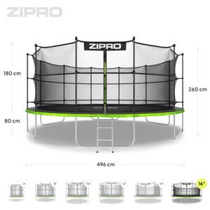 Trampolina ogrodowa dla dzieci z siatką wewnętrzną 16FT 496cm Zipro Jump Pro