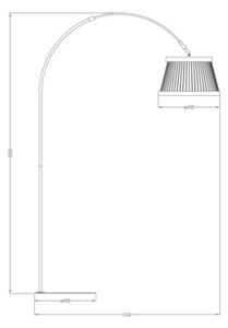 Lampa stojąca podłogowa nowoczesna czarna łuk LED 20W BALU Zuma Line
