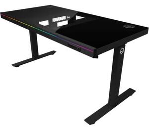 Biurko gamingowe LORGAR Desk Elite 90 Series Glass Czarny