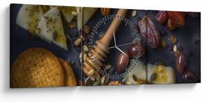 Obraz z suszonymi owocami (z zegarem) (90x30 cm)