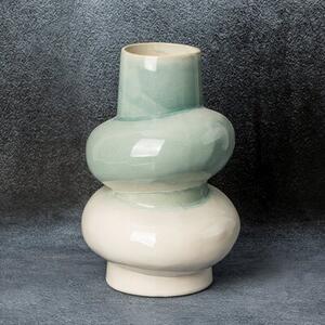 Wazon EUROFIRANY Liana 21 x 20 x 31 cm Kremowo-miętowy