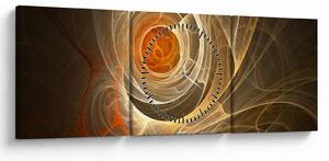 Obraz abstrakcji (z zegarem) (90x30 cm)