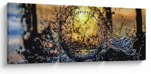 Obraz wody (z zegarem) (90x30 cm)