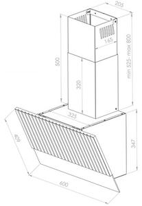 Okap VDB VI-ROCKO WH BiaÅy 450m3/h 68dB klasa C