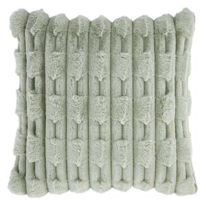 Poduszka dekoracyjna z mikropluszu 50x50 cm Carved Fur – Bianca