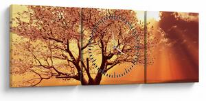 Obraz promieni Boga (z zegarem) (90x30 cm)