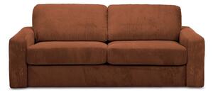 Sztruksowa rozkładana sofa w kolorze terakoty 195 cm Nona – Makamii