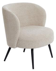 Kremowy fotel z materiału bouclé Dieyda – Light & Living