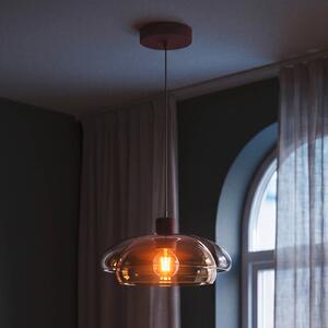EGLO Lampa wisząca Salesiani, możliwość ściemniania, czerwony, salon / jadalnia, szkło, nowoczesny