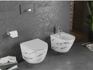 Mexen Lena miska wc Rimless z deską wolnoopadającą slim, duroplast, biała kamień - 30224091