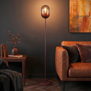 EGLO Lampa stojąca Lequile, czerwony, salon / jadalnia, szkło