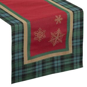 Bieżnik EUROFIRANY Cho 439963 45 x 140 cm Czerwono-zielony