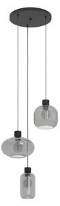 EGLO Lampa wisząca Dasmina, możliwość ściemniania, aluminiowy / szary / cynkowy, salon / jadalnia, szkło, młodzieżowy