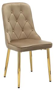 Sofa tapicerowane welurem VELVET GLAMOUR, beżowe, idealne do salonu i jadalni