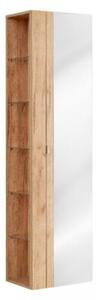 Szafka łazienkowa CAPRI 803 45 cm dąb z lustrem