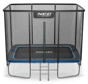 Duża trampolina ogrodowa Neo-sport prostokątna 305x213cm 10x7ft dla dzieci bezpieczna