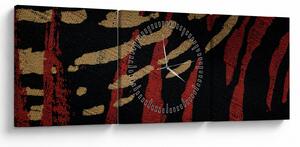 Obraz abstrakcji (z zegarem) (90x30 cm)