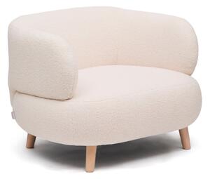 Beżowy fotel z materiału bouclé Luisa – Kave Home