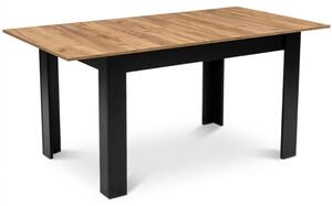 Stół rozkładany prostokątny 120-160x80 cm do kuchni jadalni dla 4-6 osób dąb craft