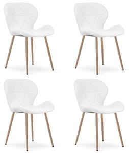 Styl I Elegancja Krzesło Mango - Biała / Nogi Dąb X 4