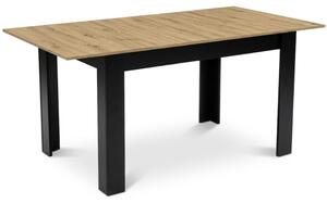 Stół rozkładany prostokątny 120-160x80 cm do kuchni jadalni dla 4-6 osób dąb artisan