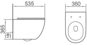Mexen Lena miska wc Rimless z deską wolnoopadającą slim, duroplast, biała połysk - 3022L4000