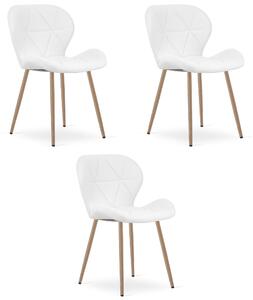 Styl I Elegancja Krzesło Mango - Biała / Nogi Dąb X 3