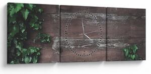 Obraz - Bluszcz (z zegarem) (90x30 cm)