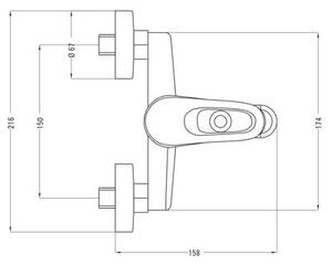 Bateria wannowa natynkowa DEANTE Neo Vero BOW010M Chrom