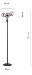 Lampa stojąca podłogowa Emibig 3xE14 40W NOVA LP3 BLACK/GRAFIT 1140/LP3
