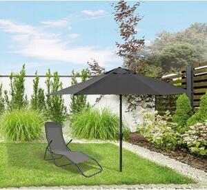 Parasol ogrodowy BLACK FOREST L-0720-3M 300 cm Grafitowy