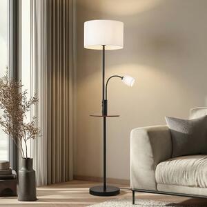 Lampa Podłogowa Lindby, Aovan, czarny, salon, metal, nowoczesny