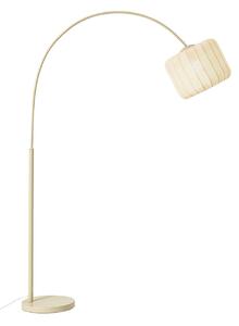 Lampa Podłogowa Lindby, Helin, beżowy, salon, tkanina | tekstylia, nowoczesny