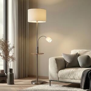 Lampa Podłogowa Lindby, Aovan, szary, salon, metal, nowoczesny