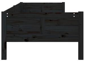 Czarne łóżko dzienne z litego drewna 90x200 - Barry