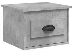 Wisząca szafka nocna z szufladą szary beton - Ezela