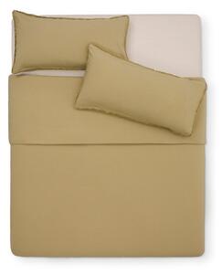 Żółtozielona pościel dwuosobowa z perkalu bawełnianego 260x240 cm Sifinia – Kave Home