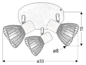 Biała lampa sufitowa na okrągłej podstawie - V173 F0-B23