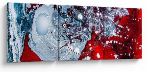 Abstrakcyjny obraz (z zegarem) (90x30 cm)