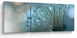 Obraz - Dmuchawiec - nafta (z zegarem) (90x30 cm)