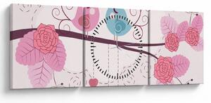 Obraz - Czas miłości (z zegarem) (90x30 cm)