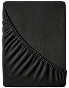 Frotte prześcieradło EXCLUSIVE czarne 90 x 200 cm