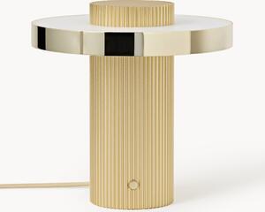 Mała lampa stołowa LED z falistą podstawą Elna