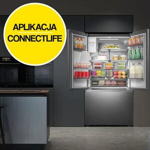 Lodówka HISENSE RF749N4SGIE MD Side by Side No Frost 178.5cm Srebrna Wi-Fi ConnectLife My Fresh Choice Metal Cooling