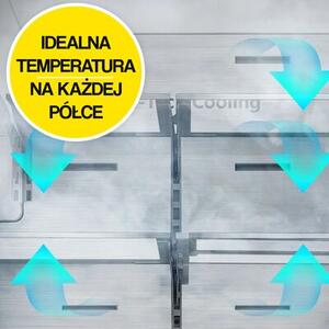 Lodówka HISENSE RF749N4SGIE MD Side by Side No Frost 178.5cm Srebrna Wi-Fi ConnectLife My Fresh Choice Metal Cooling